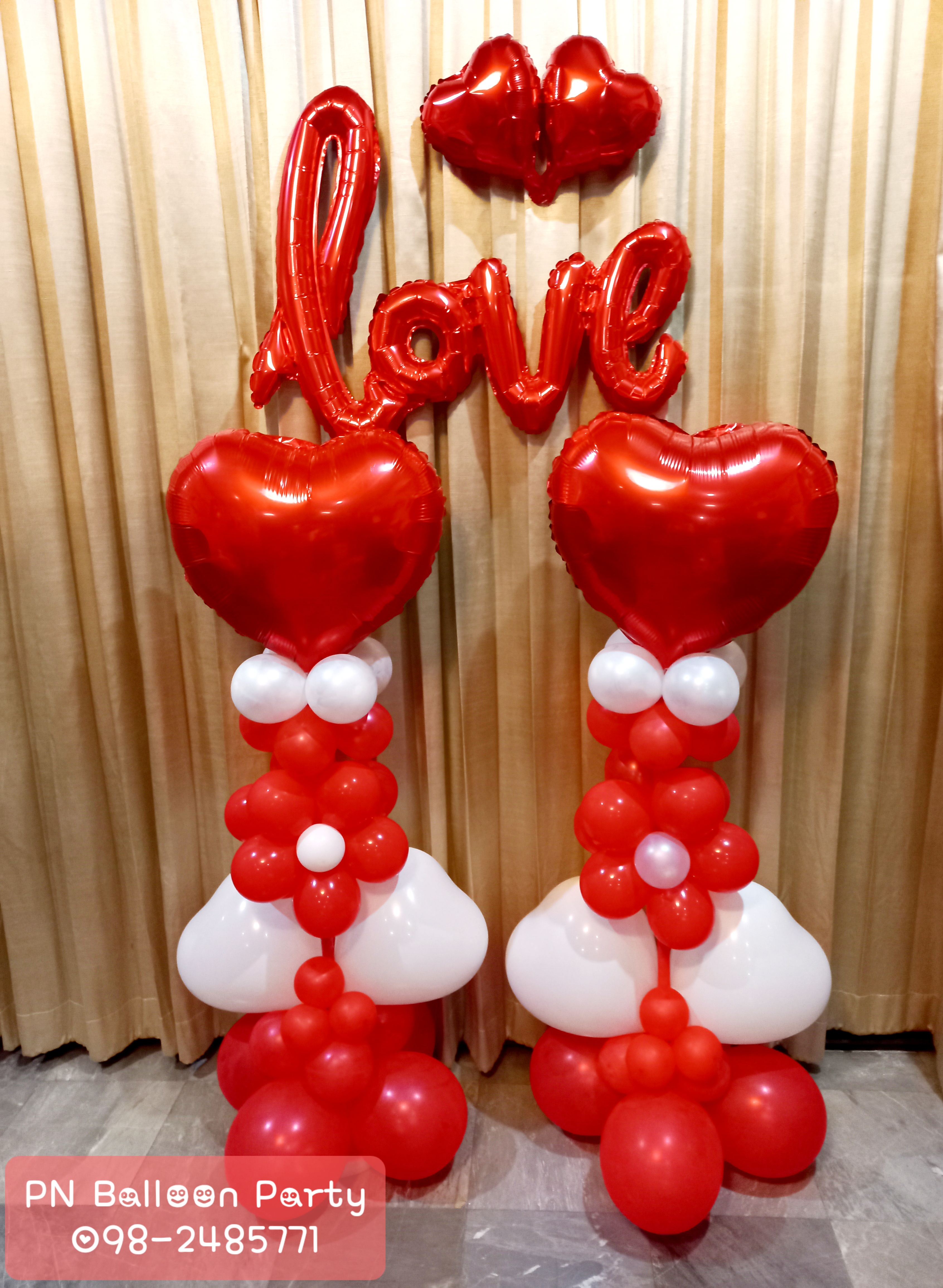 เสาลูกโป่งหัวใจ Balloon Stand ลูกโป่งงานปาร์ตี้ งานวันเกิด งานรื่นเริง