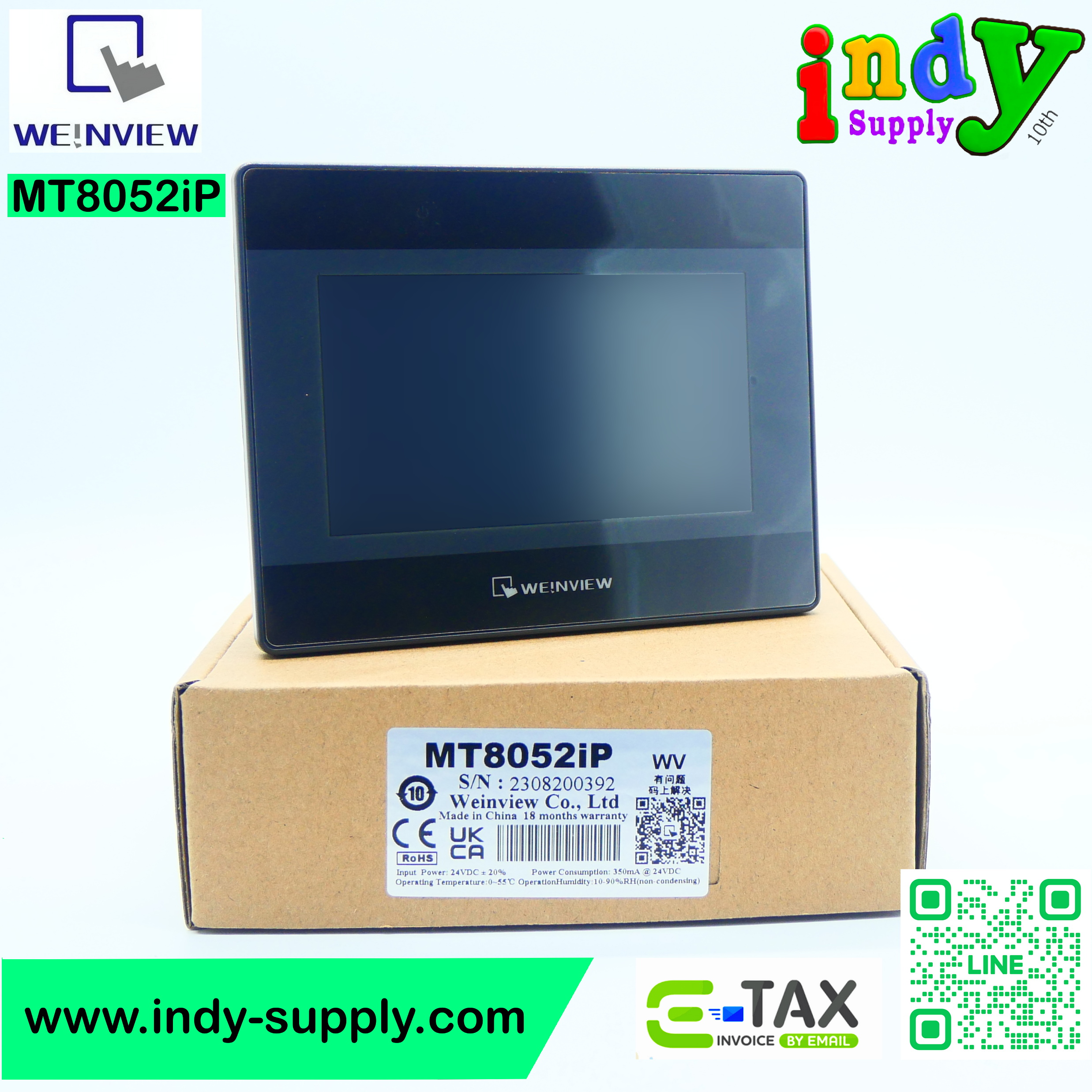 Weinview MT8052iP HMI 4.3" (Ethernet)