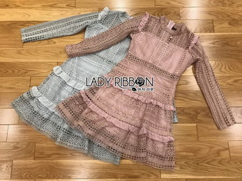 เดรสผ้าลูกไม้สีพาสเทล