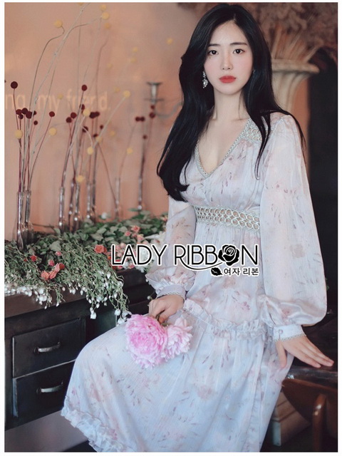 Dress เดรสผ้าชีฟองพิมพ์ลายดอกไม้