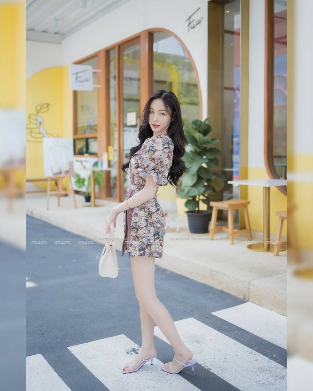 จั้มป์สูทผ้าทอลายหมี