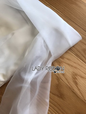 Crepe and Organza Dress เดรสผ้าเครป