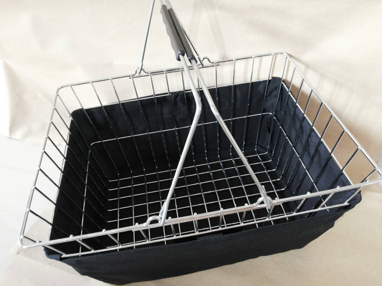 ตะกร้าโครเมียม+ผ้าหุ้ม