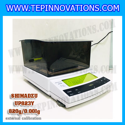 เครื่องชั่งดิจิตอล ทศนิยม 3 ตำแหน่ง รุ่น UP823Y 820gx0.001g เครื่องชั่งละเอียดสูง820g เครื่องชั่งน้ำหนัก820g ตาชั่ง820กรัม พิกัดน้ำหนัก 820g ความละเอียด 0.001g ยี่ห้อ SHIMADZU รุ่น UP823Y
