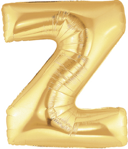 ลูกโป่งตัวอักษร Z ขนาด 14 นิ้ว Alphabet Letter Foil Balloon Gold Color