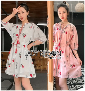 Lady Ribbon Boho Roses ผ้าลายกุหลาบ