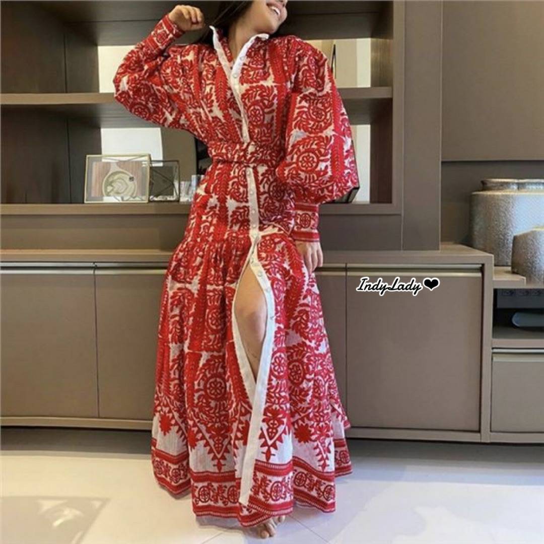 ชุดเดรสพิมพ์ลวดลายสวย