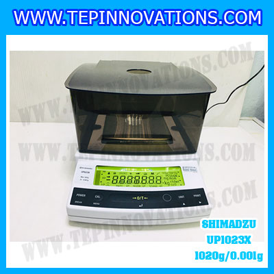 เครื่องชั่งดิจิตอล ทศนิยม 3 ตำแหน่ง รุ่น UP1023X 1020gx0.001g เครื่องชั่งละเอียดสูง1020g เครื่องชั่งน้ำหนัก1020g ตาชั่ง1020กรัม พิกัดน้ำหนัก 1020g ความละเอียด 0.001g ยี่ห้อ SHIMADZU รุ่น UP1023X