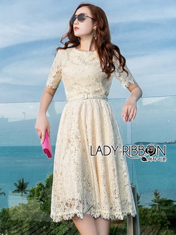 Lady Nasha Sweet Classic White Lace Dress