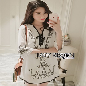 Chiffon Dress เดรสปักลาย
