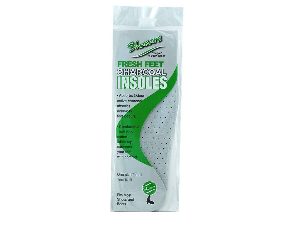 แผ่นรองพื้นรองเท้า (ลดกลิ่นอับ) ชูส์แคร์ Insoles Fresh Feet Universal ( Free Size ) Shoucare