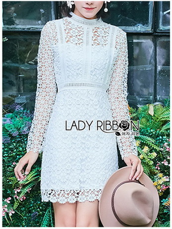 Lady Evelyn Pale light green Lace Mini Dress