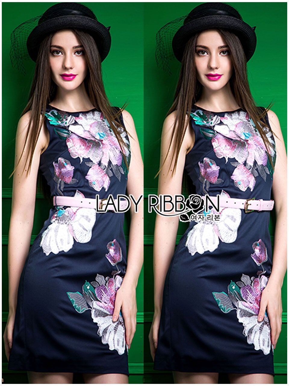 Lady Lady Ribbon เสื้อผ้าพร้อมส่ง เสื้อผ้า Lady Ribbon พร้อมส่ง เลดี้ริบบอน Lady Ribbon's Made 🎀 Lady Amanda Dramatic Flower Embroidered Duchess Satin Mini Dress