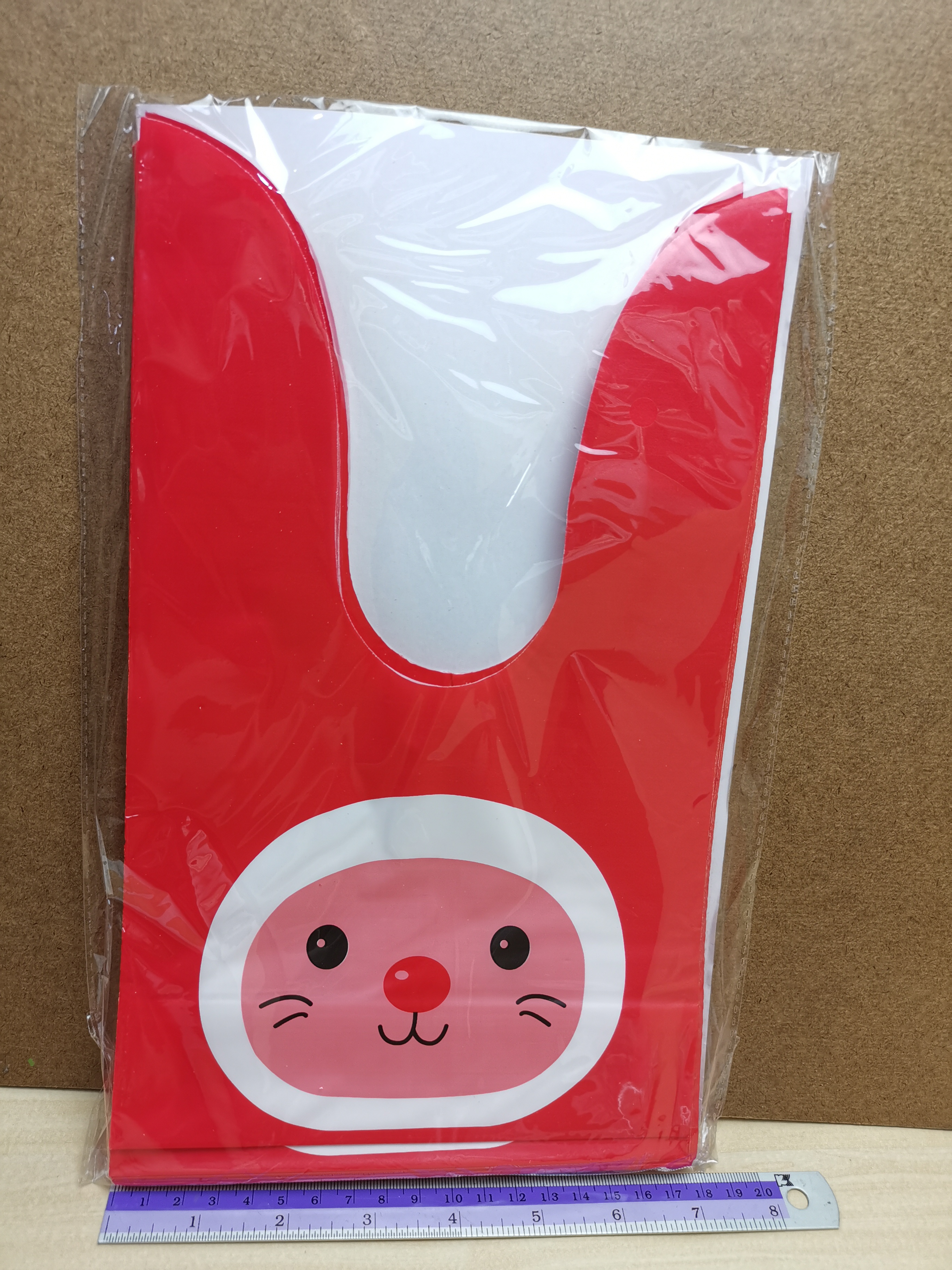 j12 ถุงหูกระต่าย 16×27+8.5cm. 48-50ใบ/แพ็ค