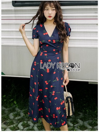 เดรสพิมพ์ลายเชอร์รี่สไตล์ซัมเมอร์