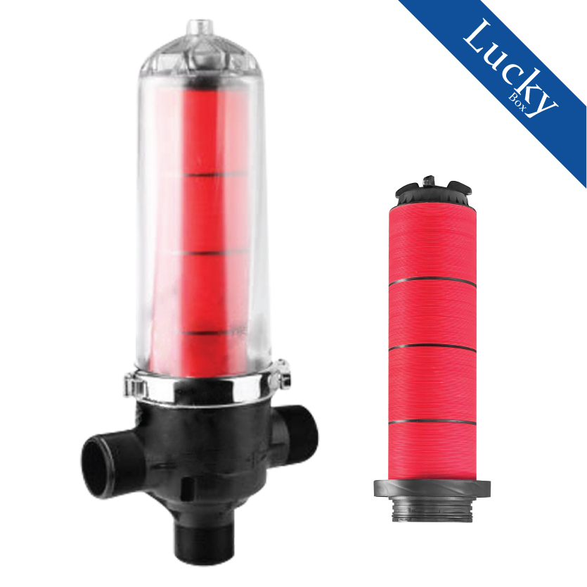 กรองน้ำเกษตรชนิดแผ่นดิสก์ ขนาด 3 นิ้ว กระบอกใส แรงดันสูงสุด 8 บาร์ แบบยาว GREENSAVE -3 (L)