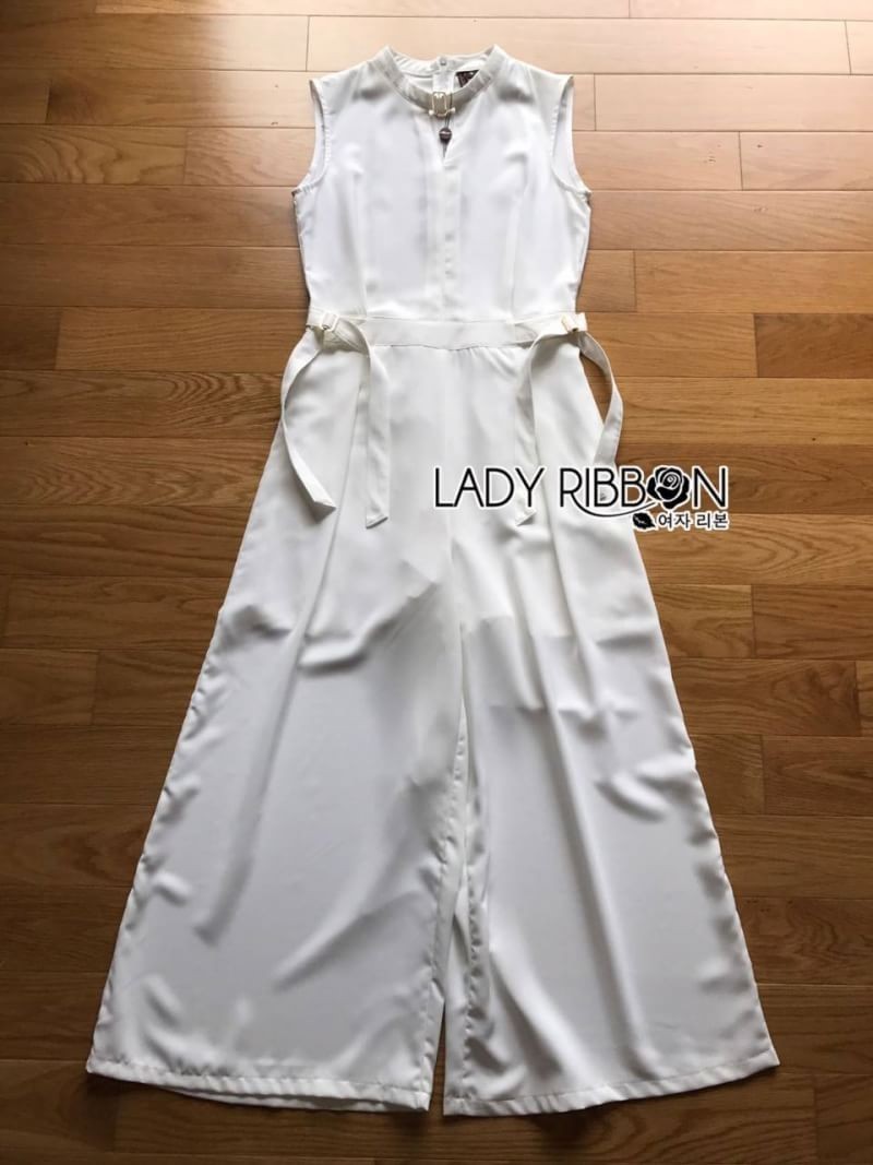 Jumpsuit จัมป์สูทผ้าเครปตกแต่งเข็มขัดสไตล์มินิมัล