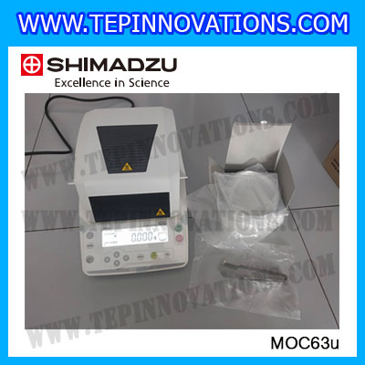 เครื่องชั่งน้ำหนักดิจิตอลตั้งโต๊ะ ยี่ห้อ SHIMADZU รุ่น MOC63u เครื่องชั่งความละเอียดสูง เครื่องชั่งทศนิยม 3 ตำแหน่ง พิกัดน้ำหนัก 60 กรัม ความละเอียด 0.001g