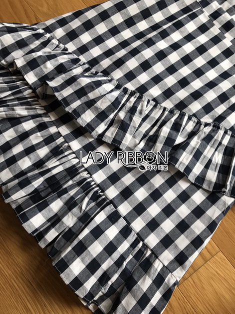 Dress Lady Ribbon เดรสผ้าลายสก็อต