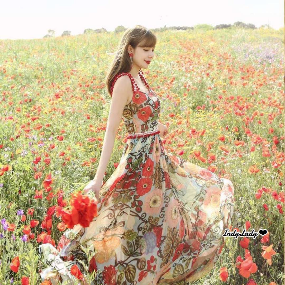 Maxi dress ตัวเดรสสายเดี่ยว
