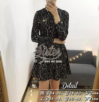 ST13310716 🍀สินค้าพร้อมส่ง🍀 한국에 의해 설계된 2Sister Made, Black Gorgeous Beauty Lace