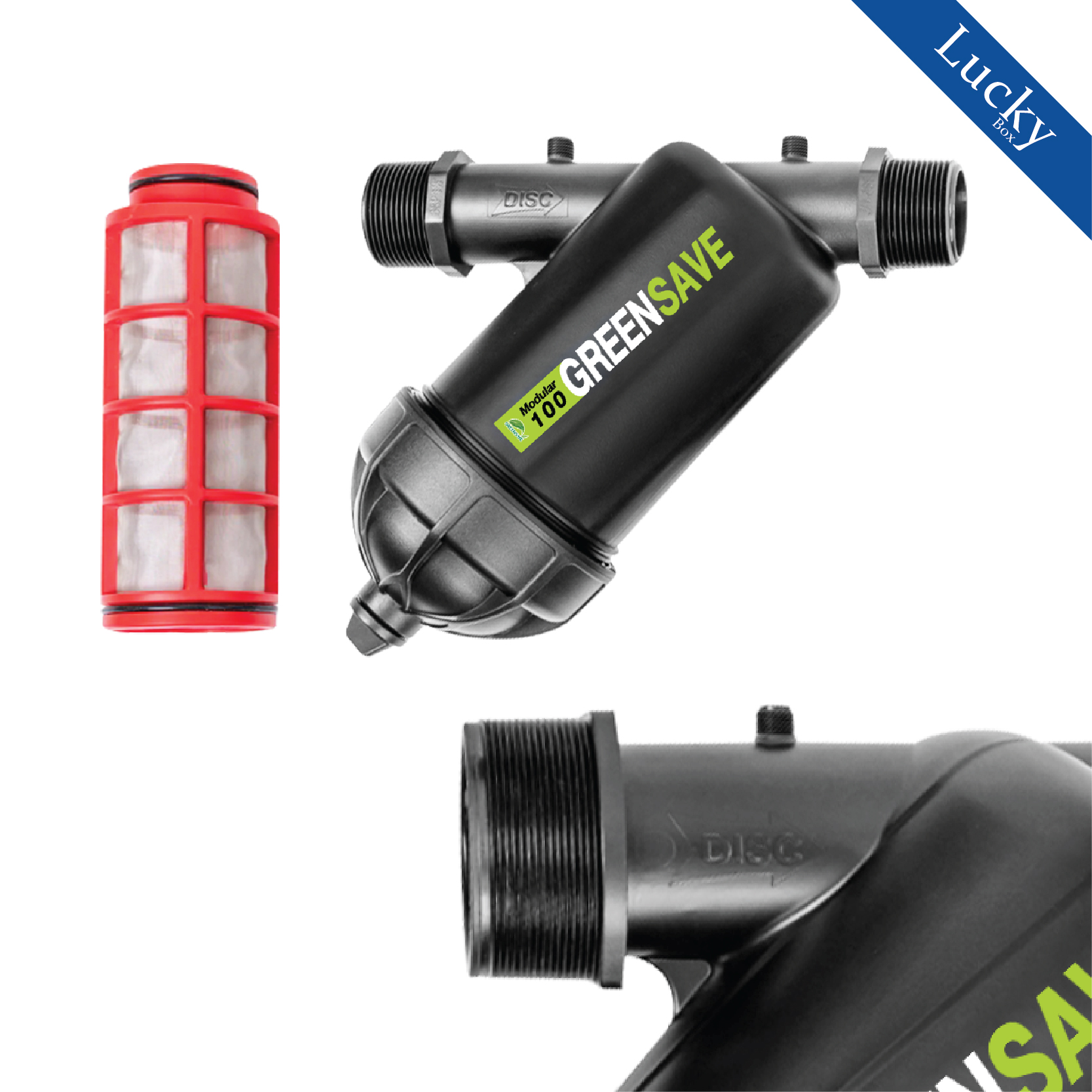 กรองน้ำเกษตรชนิดตะแกรง ขนาด 1 นิ้ว ทนแรงดันสูงสุด 8 บาร์ รุ่น Screen-Y-1in-GREENSAVE-F32YS