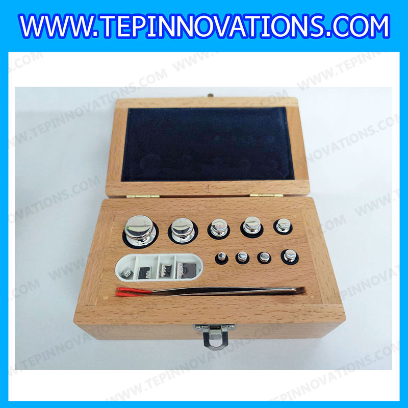 ตุ้มน้ำหนักสแตนเลสชุด 200g (พร้อมใบเซอร์ ISO 17025 Class F1) ชุดตุ้มน้ำหนักสแตนเลส 200g พร้อมกล่องไม้บุกำมะหยี่ ถุงมือ และผ้าเช็ดตุ้ม