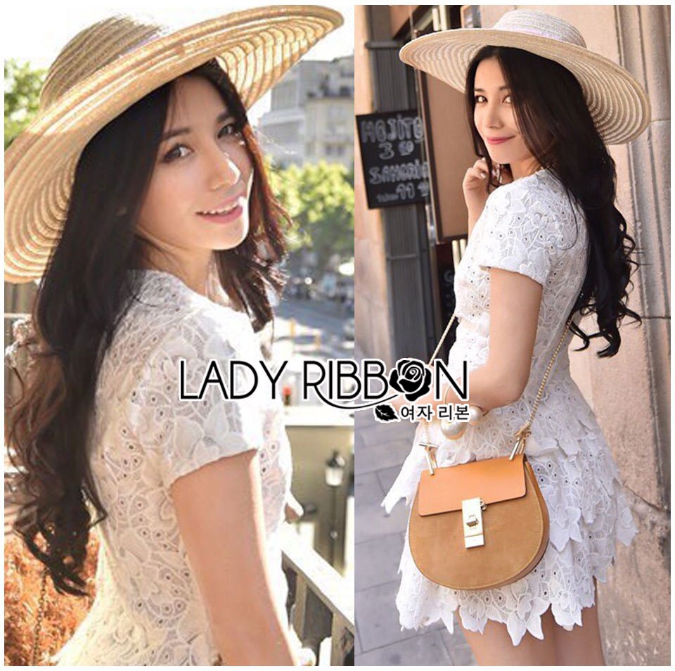 Lady Ribbon's Made lady ribbon dress🎀 Lady Abigail Sweet Vintage Embellished Lace Dress เดรสผ้าลูกไม้ตกแต่งคริสตัล