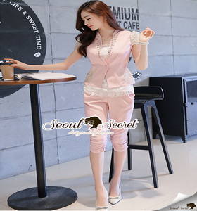 Lovely Pastel Suits Pants Set งานเซ็ทหวานๆ สวยสมาร์ทด้วยทรงเสื้อสูทแขนสั้น