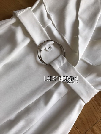 Lady Nelly Neutral Coat Dress with Belt