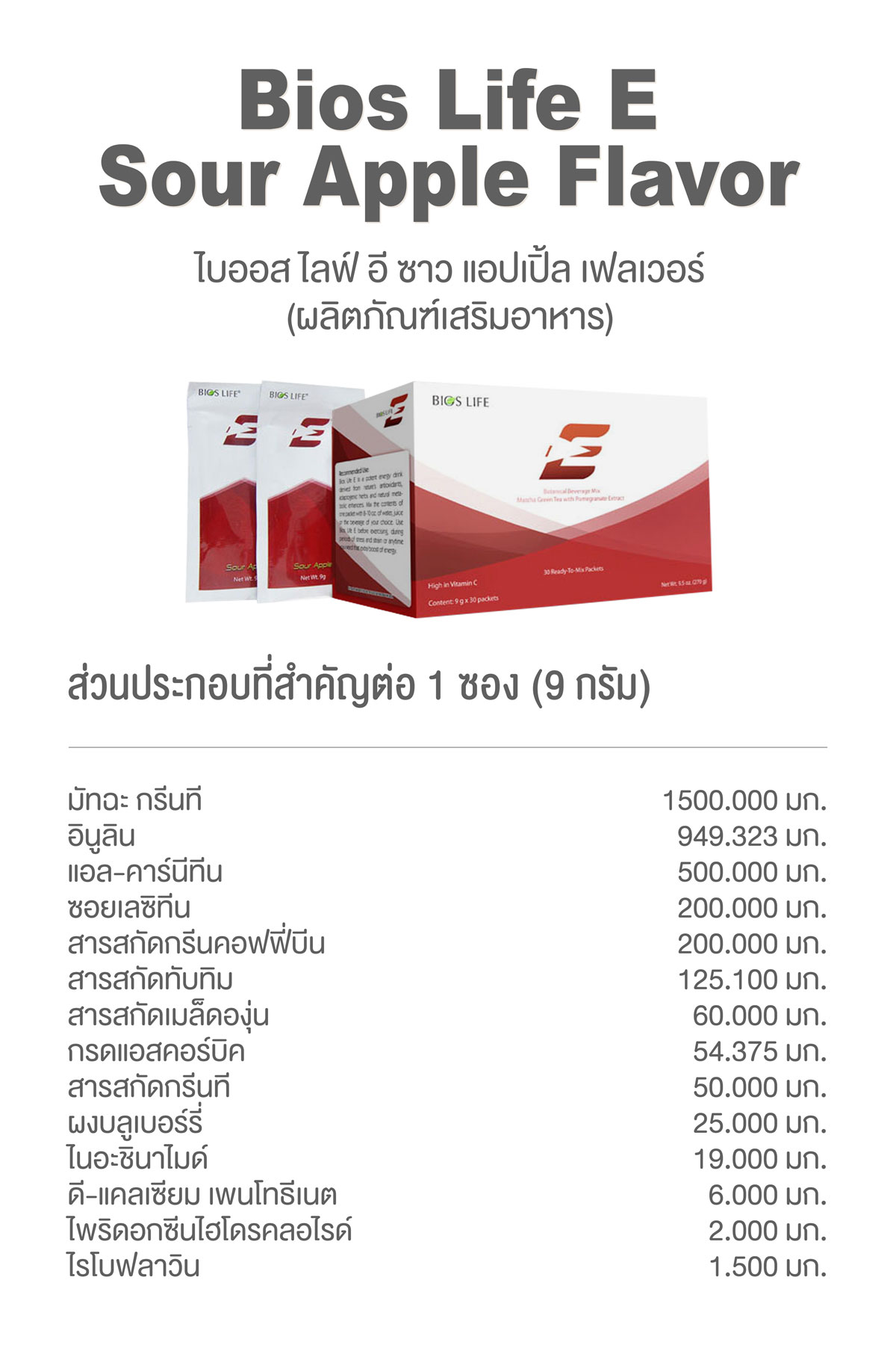 Bios Life E ไบออส ไลฟ์ อี