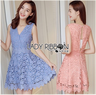 Cocktail Mini Dress มินิเดรสผ้าลูกไม้ guipure สไตล์คลาสสิก