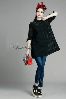 เสื้อลูกไม้+ซับใน ใช้ผ้าลูกไม้เนื้อดีเนื้อผ้านุ่มมีน้ำหนัก