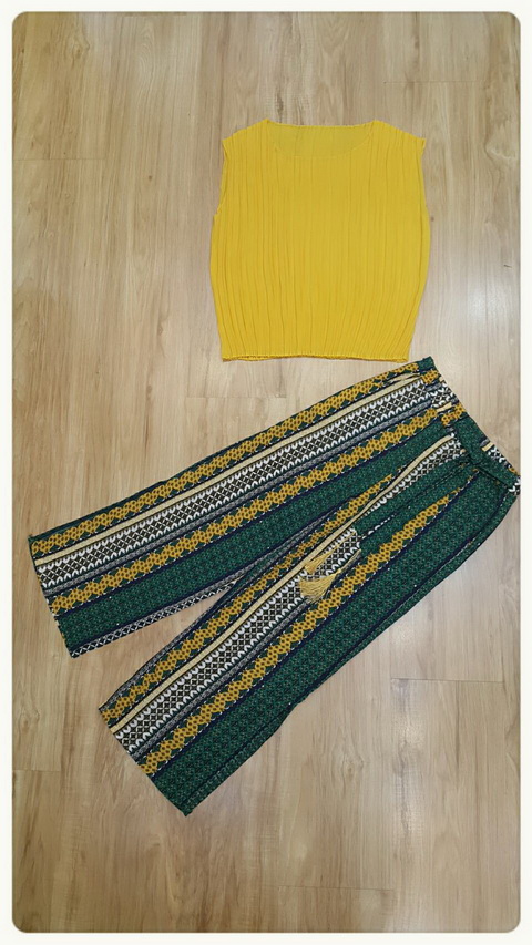 เซ็ทเสื้อกางเกงเกาหลีเสื้อผ้าเนื้อหนามีน้ำหนักอัดพีท