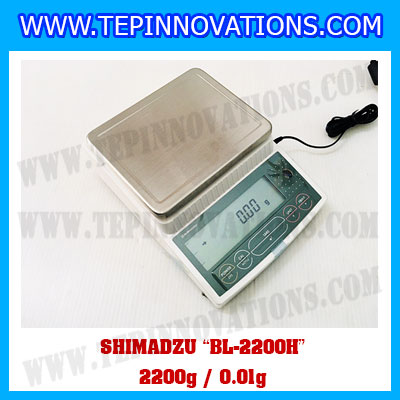 เครื่องชั่งดิจิตอลทศนิยม2ตำแหน่ง BL-2200H พิกัด 2200g x 0.01g เครื่องชั่งละเอียดสูง2200g เครื่องชั่งน้ำหนัก2200g ตาชั่ง2200กรัม ตาชั่งน้ำหนัก2200g ยี่ห้อ SHIMADZU รุ่น BL-2200H
