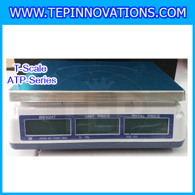 เครื่องชั่งดิจิตอลคำนวณราคา T-Scale รุ่น ATP-30 เครื่องชั่งดิจิตอลคำนวณราคาพิกัด 30kg กิโลคำนวณราคา เครื่องชั่งคิดเงิน ตาชั่งคิดเงิน กิโลคิดเงินได้ พิกัดน้ำหนัก 30kg อ่านค่าละเอียด 5g (ผ่านตรวจรับรองจากสำนักงานกลางชั่งตวงวัด)