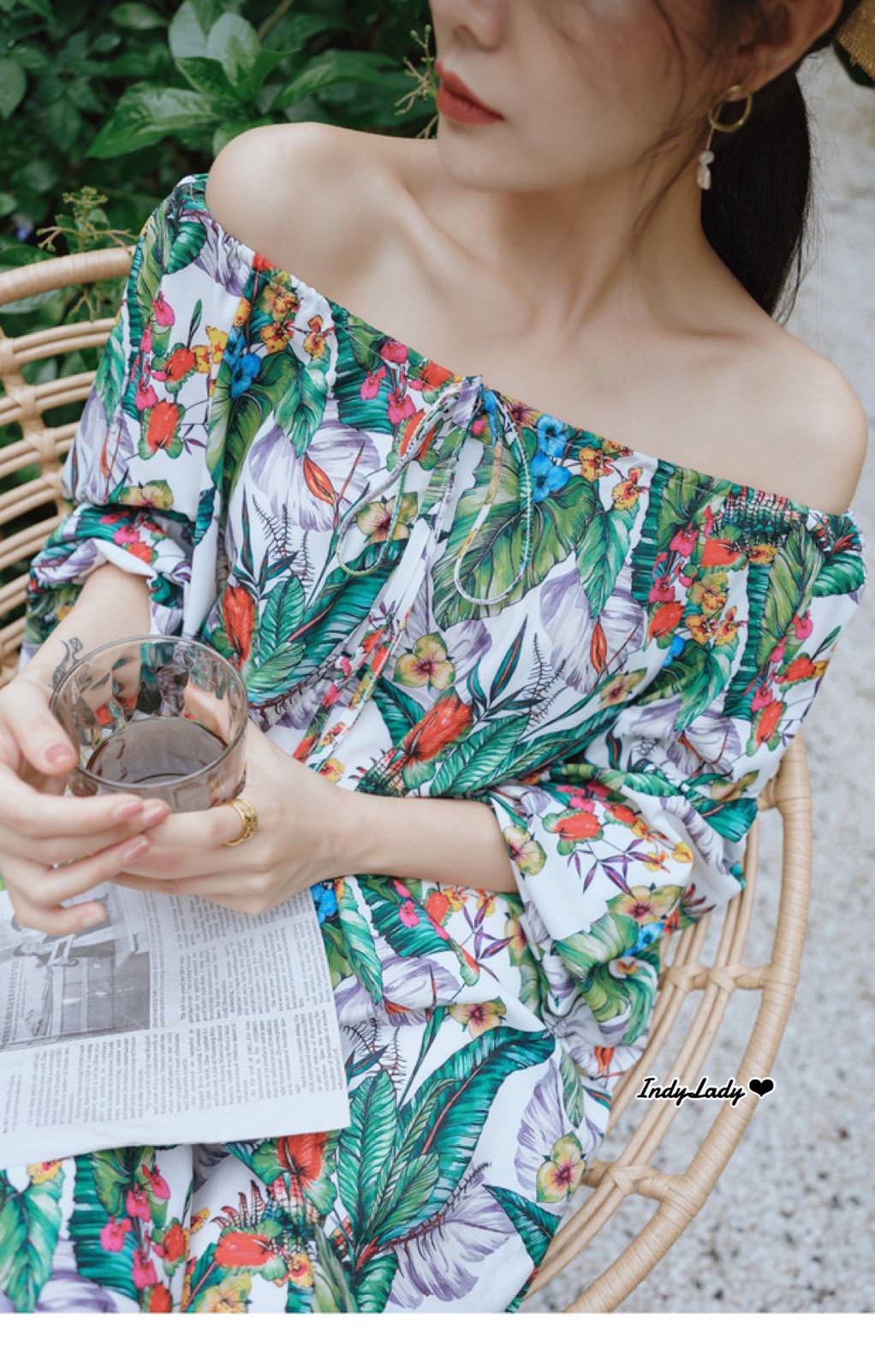 มินิเดรสทรงสวยแขนยาว