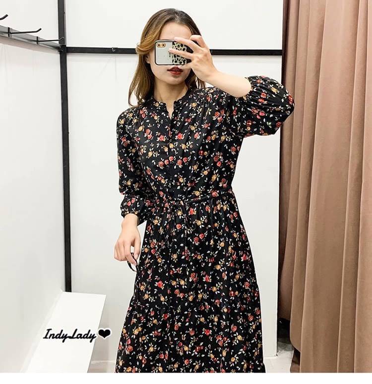 Maxi Dress แขนยาว ทรงสวย