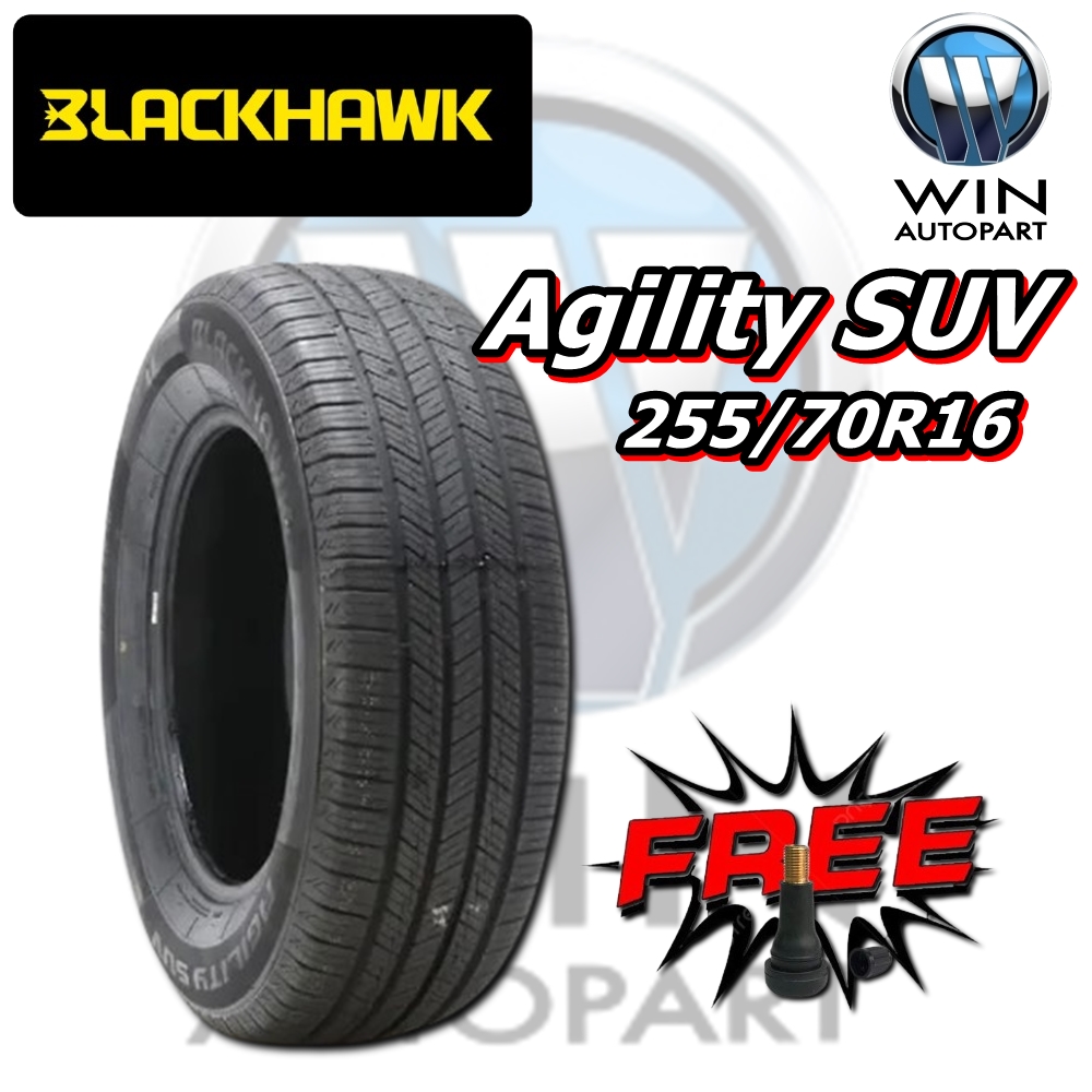 ยางรถยนต์ ขนาด 255/70R16 รุ่น Agility SUV ยี่ห้อ BLACKHAWK (แถมจุ๊บลม)