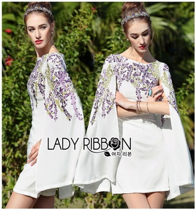 Lady Violet Floral Embroidered Flare-Sleeved