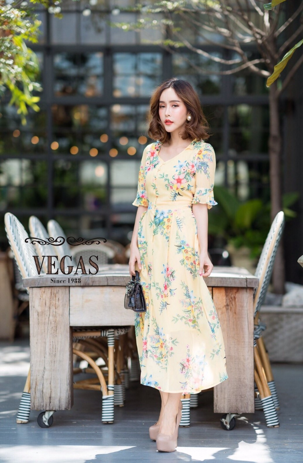 Dress สวยงามพิมพ์ลายสวยคมชัด