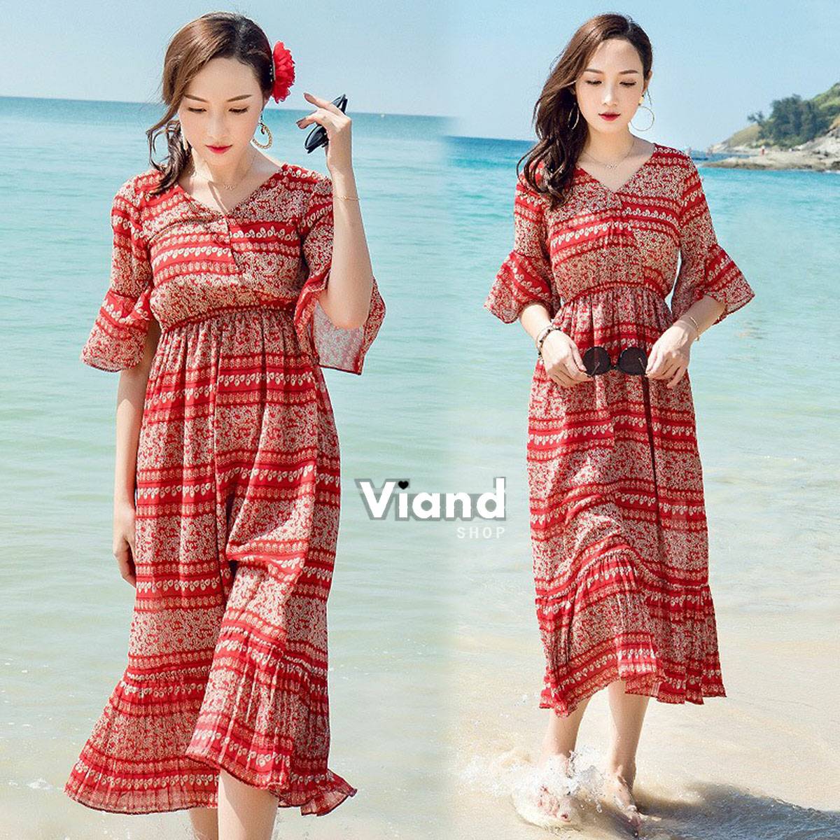 เดรสทรงสวย ผ้าใส่สบายมีซับในจ้า