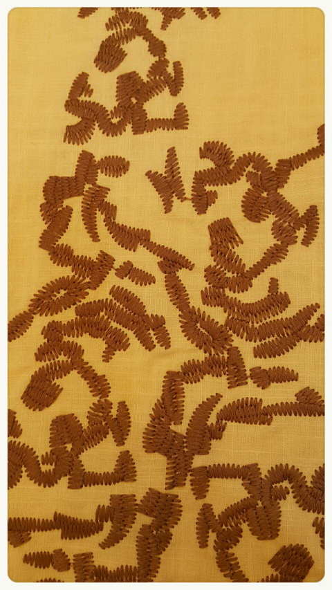 เสื้อกางเกงเกาหลีเสื้อผ้าทอสีเหลือง