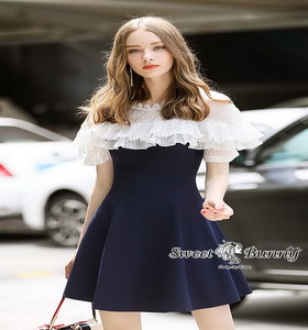 สีกรม มินิเดรสซีทรูสีกรมท่า
