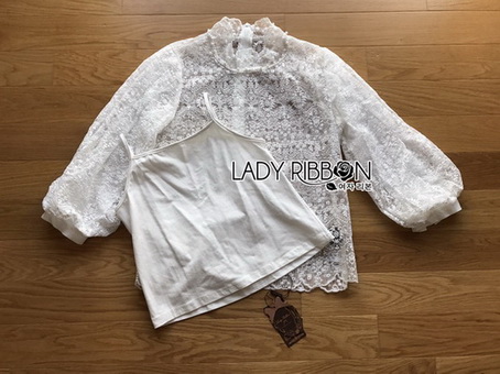 Yves Classic Sweet White Lace Blouse