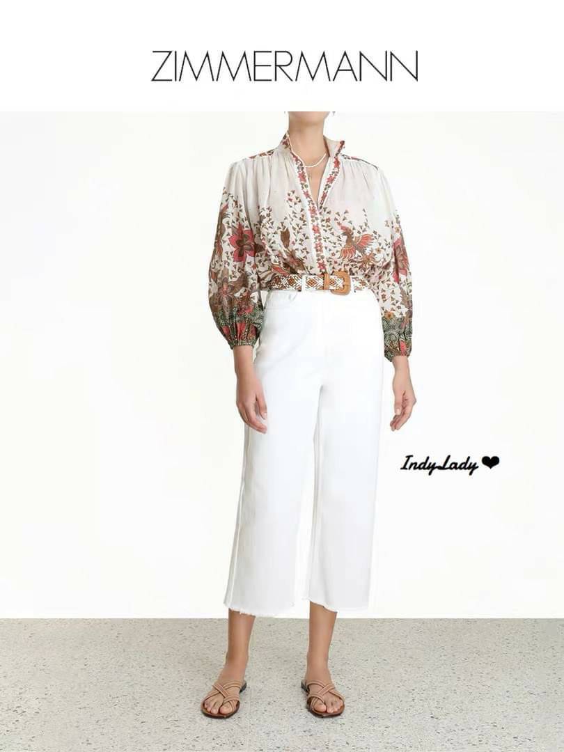 เสื้อเชิ้ต Zimmermann เสื้อกระดุมหน้า
