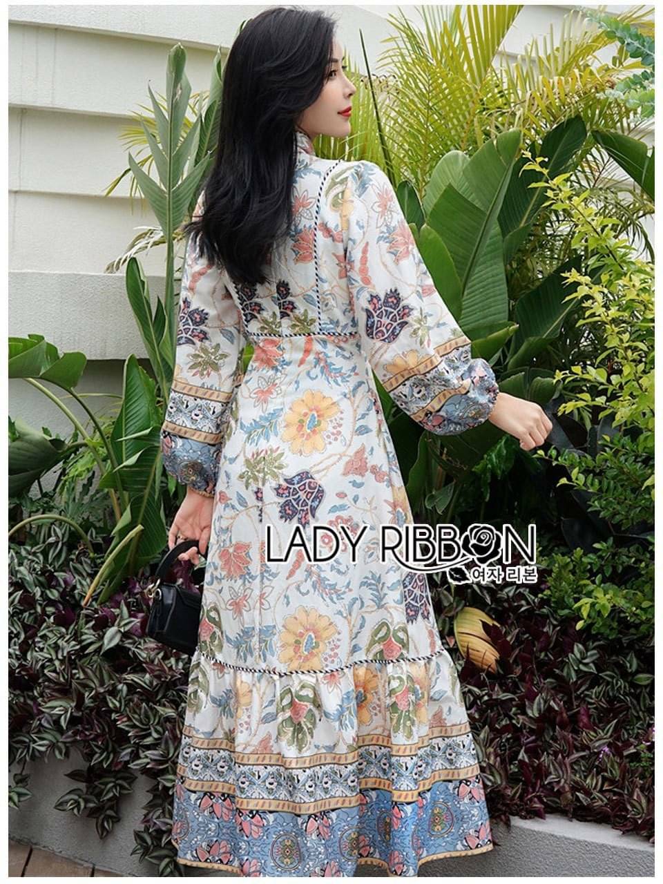 Dress เดรสตัวยาวพิมพ์ลายดอกไม้