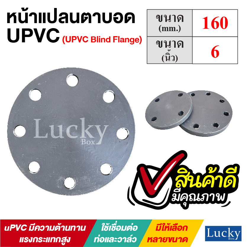 หน้าแปลนตาบอด UPVC ขนาด 6 นิ้ว (UPVC Blind Flange)