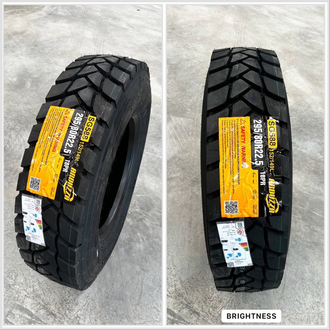 ยางรถบรรทุก เรเดียล ขนาด 295/80R22.5 รุ่น SG588 ชนืด T/L 18PR (ลายผีเสื้อ) ยี่ห้อ ARDUZZA