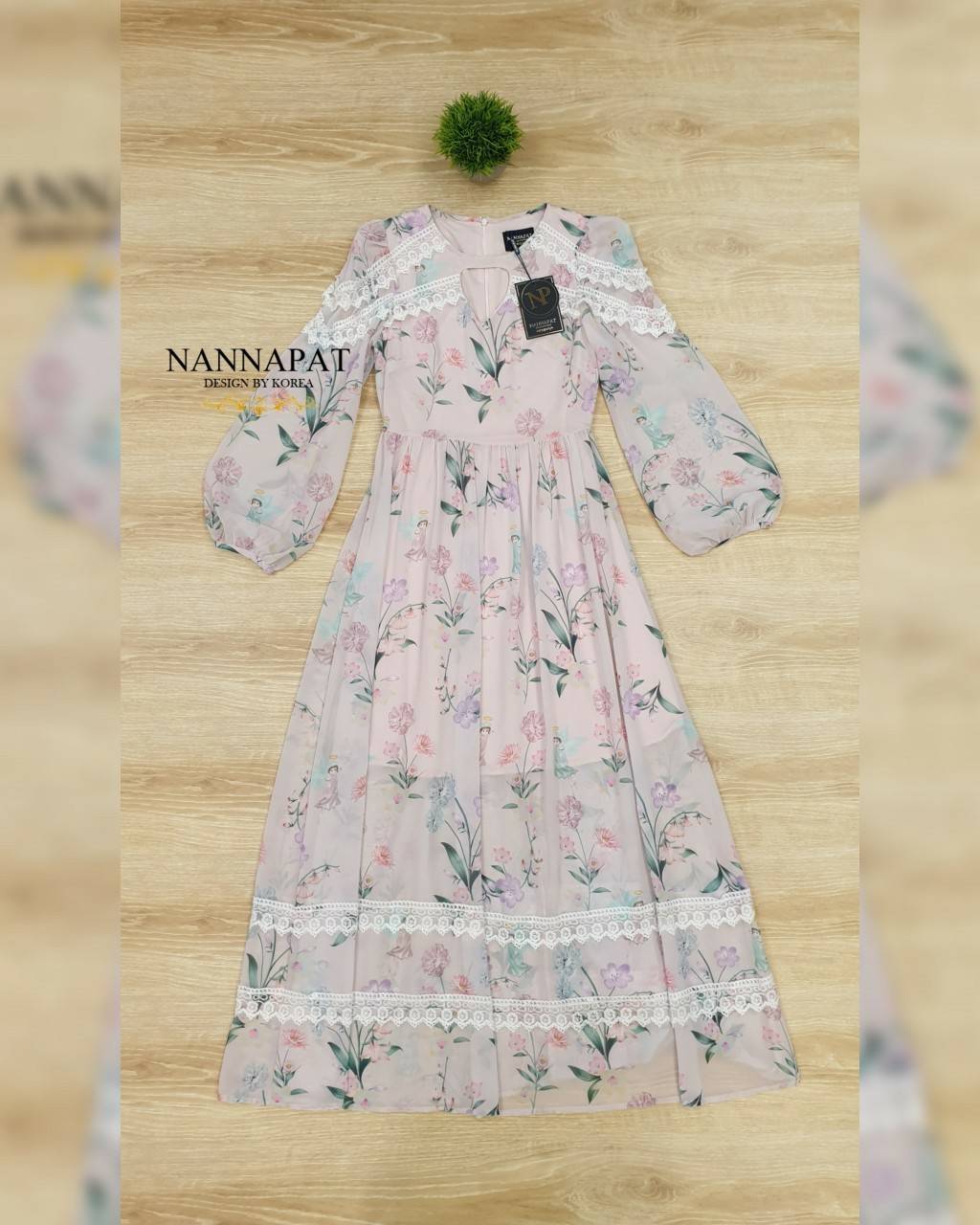 เดรสยาวผ้าชิฟฟ่อนเนื้อดี